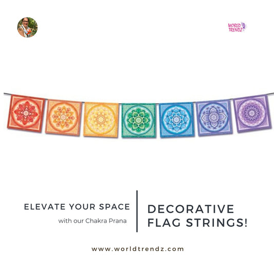 Harnessing Inner Energy with 5" x 42" Decorative Flag Strings: Unleashing the Power of Chakra Prana