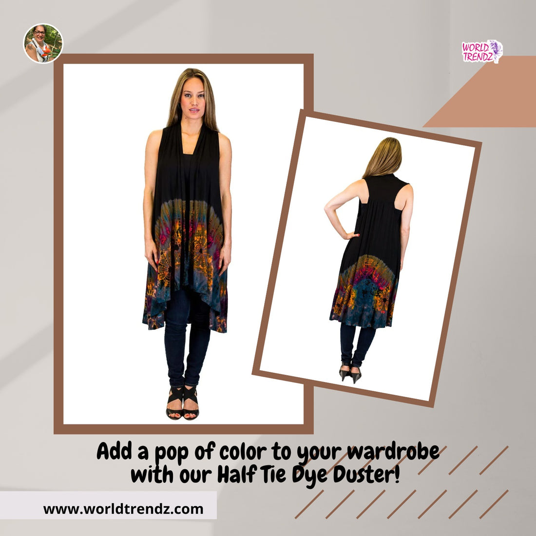 Rainbow Vibes: The Half Tie Dye Duster With Pockets That Will Revolutionize Your Wardrobe!