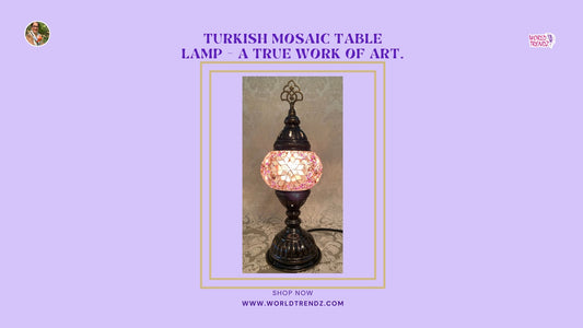 Lavender Turkish Mosaic Table Lamp MB1