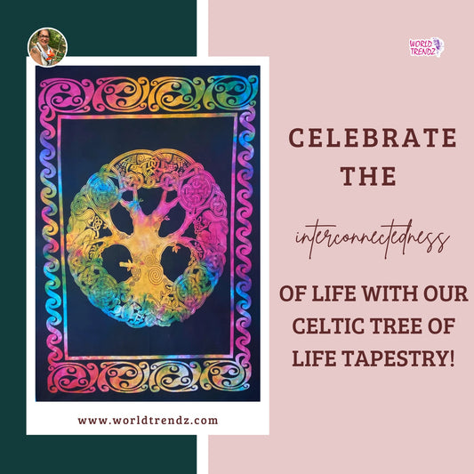 Discover the Allure of the Celtic Tree of Life Tapestry Poster by WorldTrendz