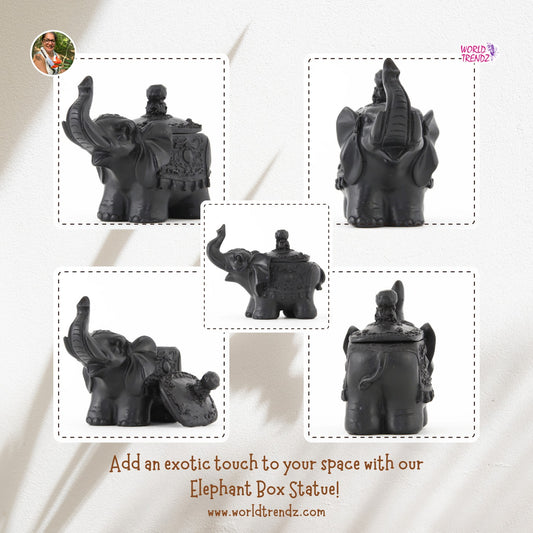 Captivating the World: The Enchanting Story Behind WorldTrendz's Elephant Box Statue Rectangle Dark