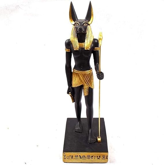 Anubis Statue – Hand-Painted Cold Cast Resin – Egyptian God of Death and Afterlife 4