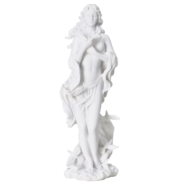 Aphrodite Goddess of Love & Beauty Statue – Cold Cast Resin, Elegant Marble Finish, Intricate Design with Doves 5