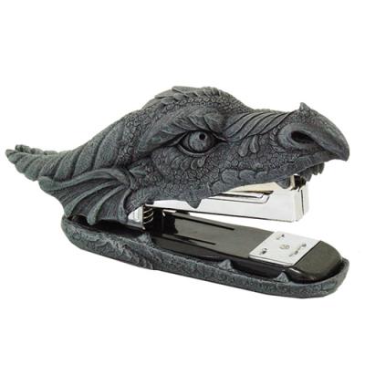 Dragon Stapler – Hand-Painted Cold Cast Resin Office Accessory with Faux Stone Finish 5