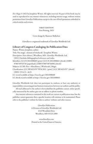Fire Magic Book Printing Details