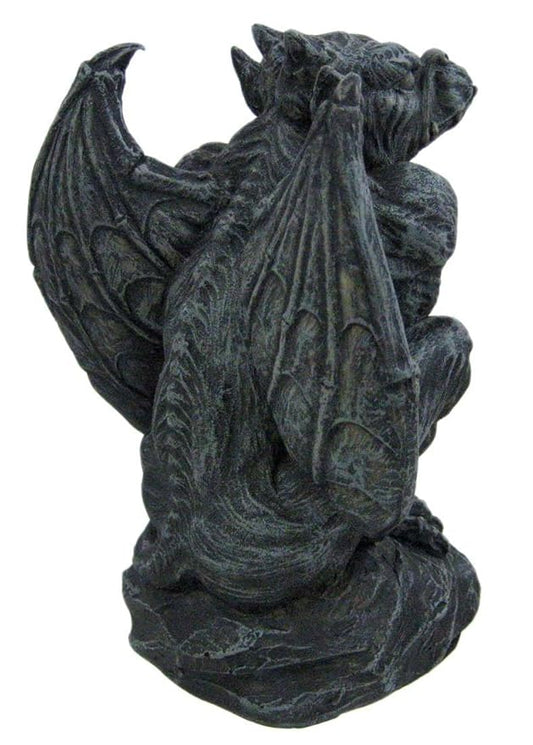 Gargoyle Statue – Hand-Painted Resin Crouching Gargoyle with Disgusted Expression for Home Décor 1