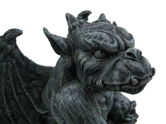 Gargoyle Statue – Hand-Painted Resin Crouching Gargoyle with Disgusted Expression for Home Décor 2