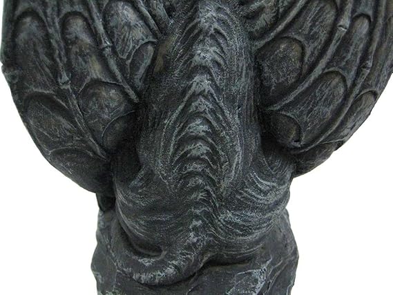 Gargoyle Statue – Hand-Painted Resin Crouching Gargoyle with Disgusted Expression for Home Décor 4