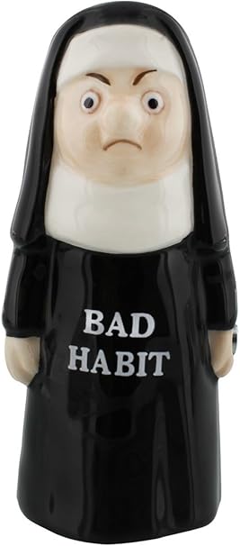 Habits Salt & Pepper Shaker Set – Hand-Painted Ceramic, Cute and Playful Kitchen Decor 1