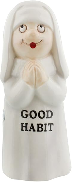 Habits Salt & Pepper Shaker Set – Hand-Painted Ceramic, Cute and Playful Kitchen Decor 2