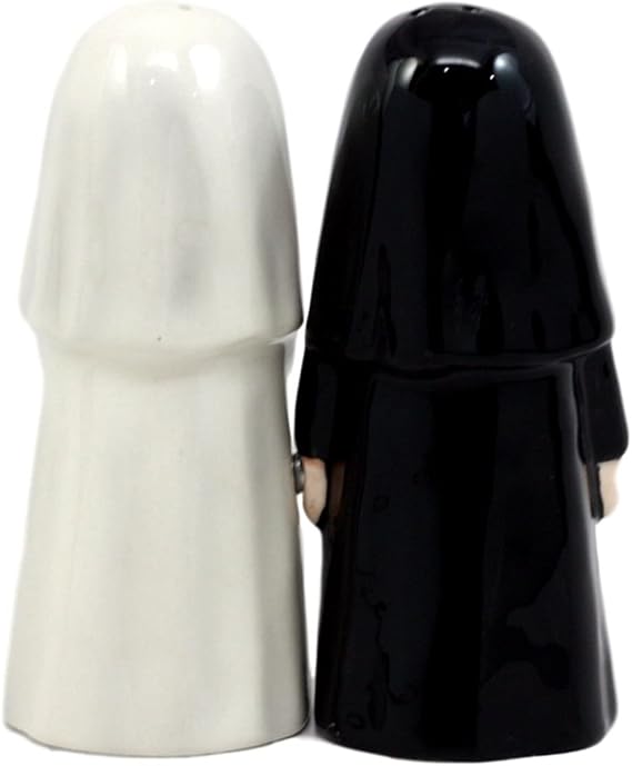 Habits Salt & Pepper Shaker Set – Hand-Painted Ceramic, Cute and Playful Kitchen Decor 3