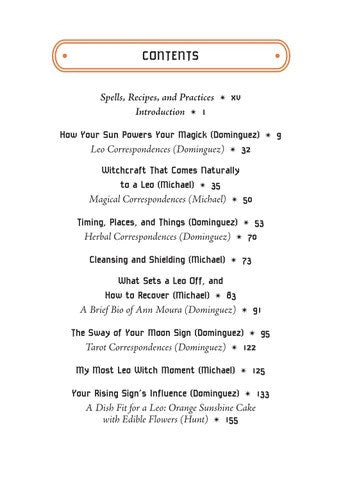 Leo Sun Sign Series Book Contents
