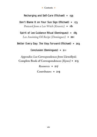 Leo Sun Sign Series Book Contents 2