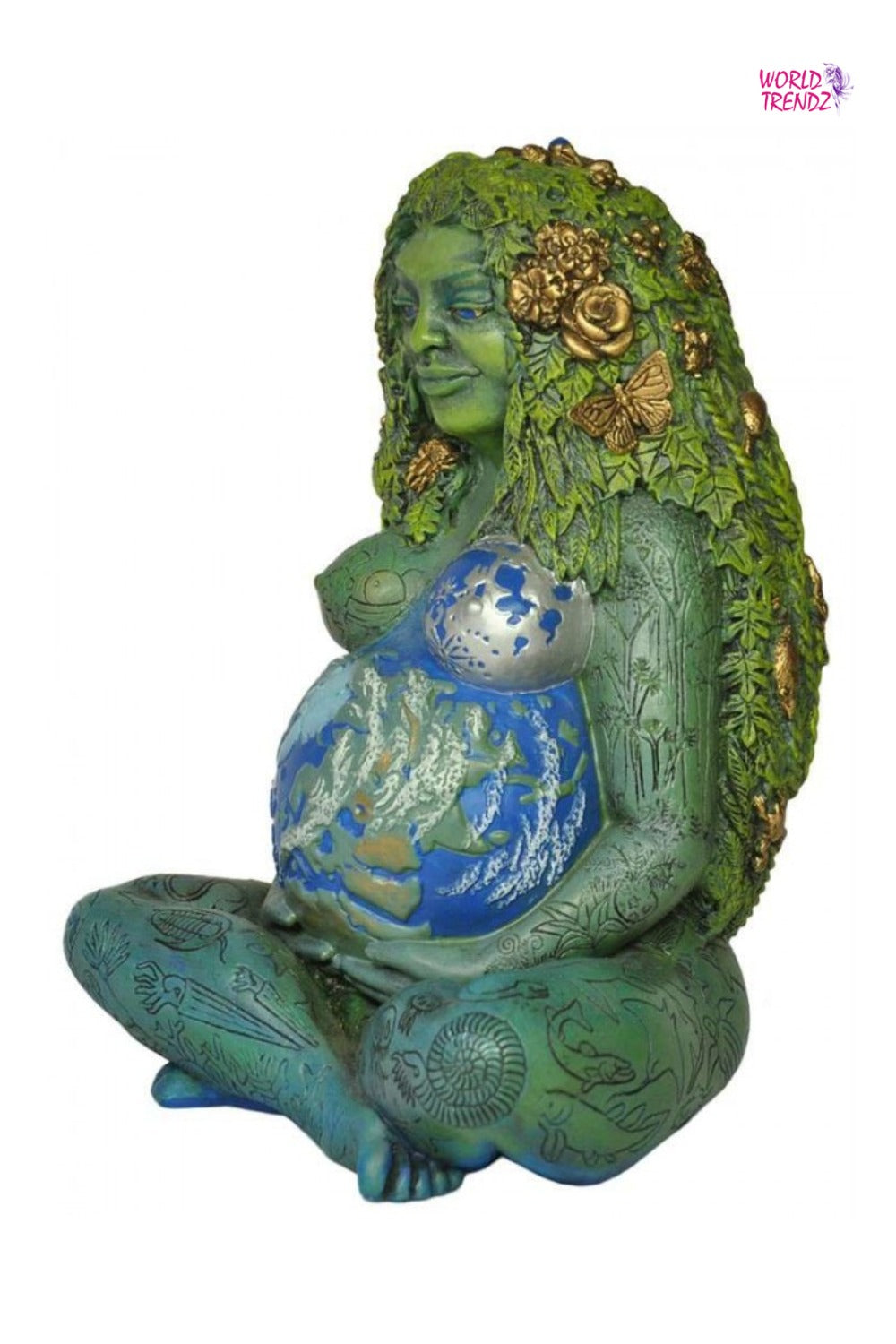 Mother Gaia Statue Side View Left