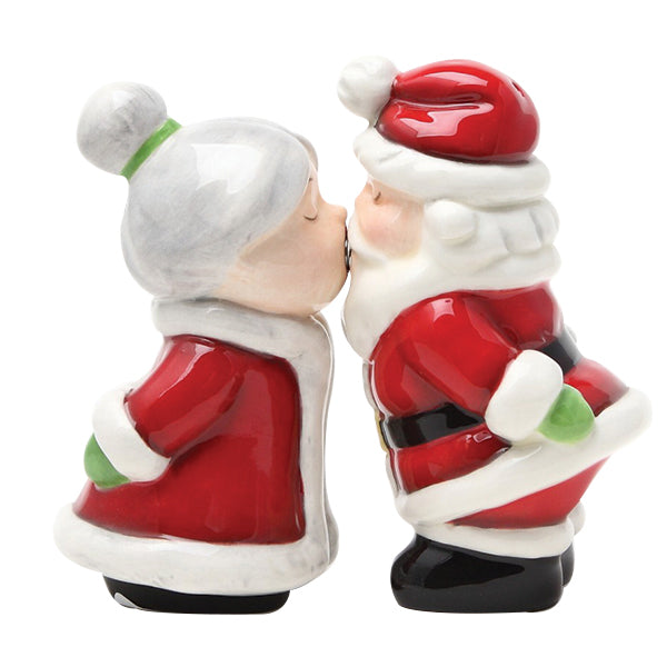 Santa and Mrs. Claus Salt and Pepper Shakers Set – Hand-Painted Ceramic Christmas Couple Figurines 4