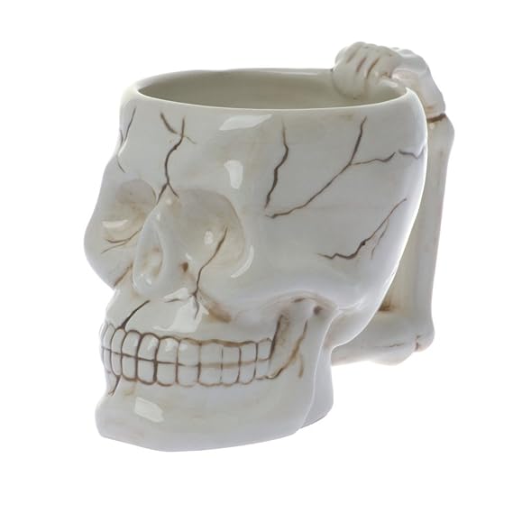 Skull Mug – Macabre Halloween Ceramic Coffee Mug for Hot Drinks 2
