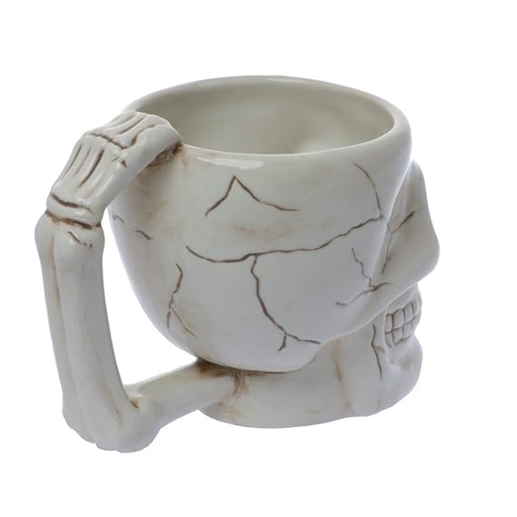 Skull Mug – Macabre Halloween Ceramic Coffee Mug for Hot Drinks 3