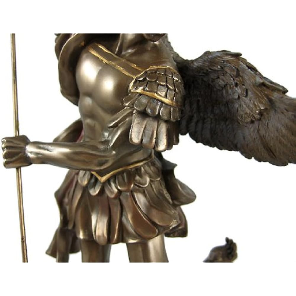 St. Michael Archangel Statue – Bronze Finish Resin Sculpture for Home or Altar 5