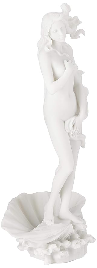 Venus Birth Sculpture – Hand-Cast Renaissance Goddess of Love & Beauty, Cold Cast Resin, Natural Marble Finish 1