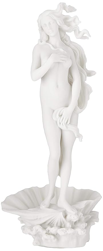 Venus Birth Sculpture – Hand-Cast Renaissance Goddess of Love & Beauty, Cold Cast Resin, Natural Marble Finish 2
