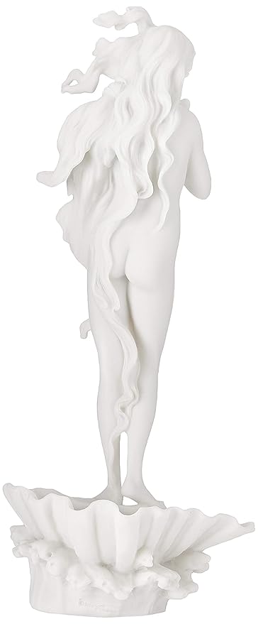 Venus Birth Sculpture – Hand-Cast Renaissance Goddess of Love & Beauty, Cold Cast Resin, Natural Marble Finish 3