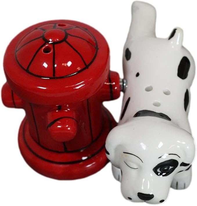 Where’s The Fire Dalmatian & Hydrant Salt Pepper Shaker Set – Magnetic Kitchen Decor 2