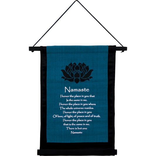 NAMASTE SMALL INSPIRATIONAL BANNER WALL HANGING