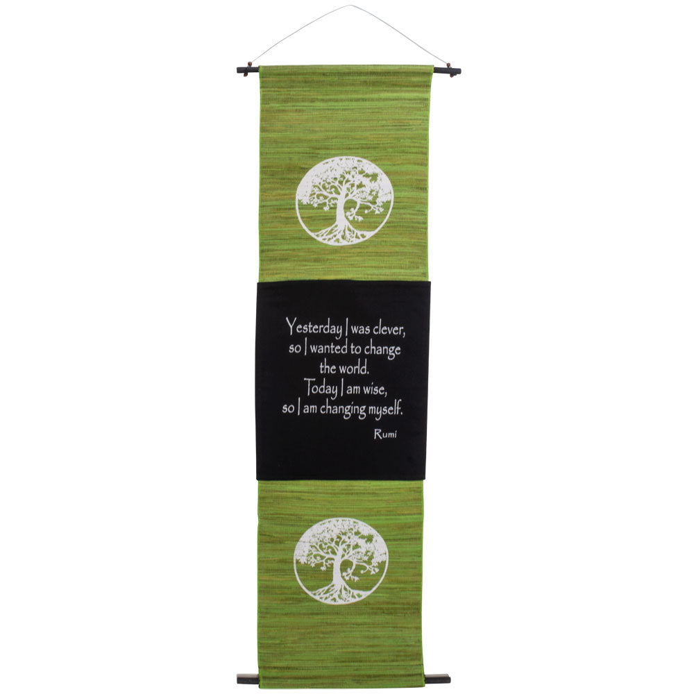 SEAGRASS TREE OF LIFE INSPIRATIONAL BANNER WALL HANGING