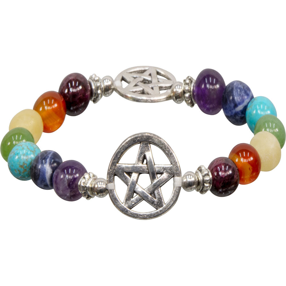 CHAKRA PENTACLE STONE HEALING BRACELET