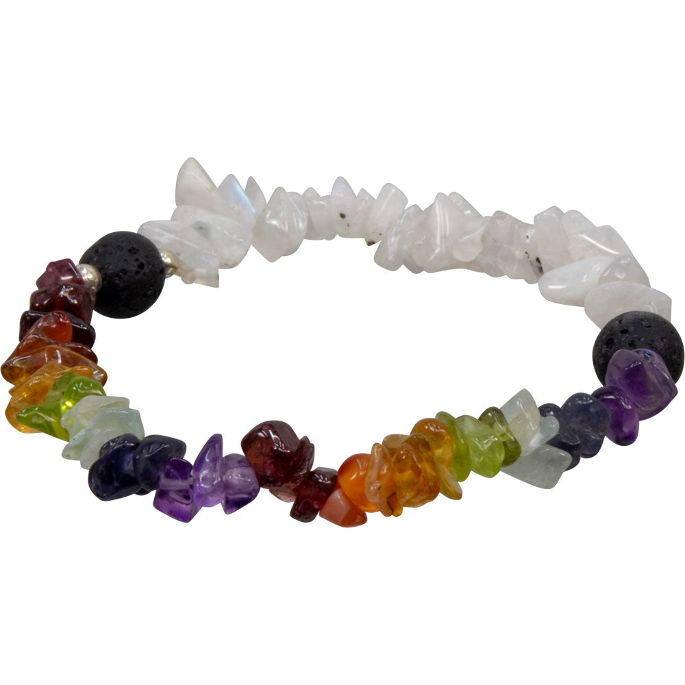 LAVA CHAKRA CHIP STONE HEALING BRACELET