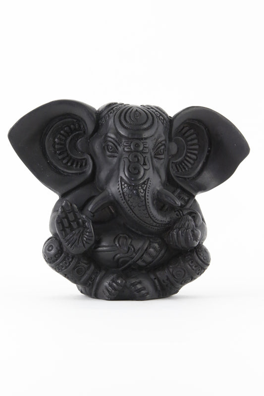 GANESHA BIG EAR  STATUE DARK LARGE SIZE FRONT VIEW