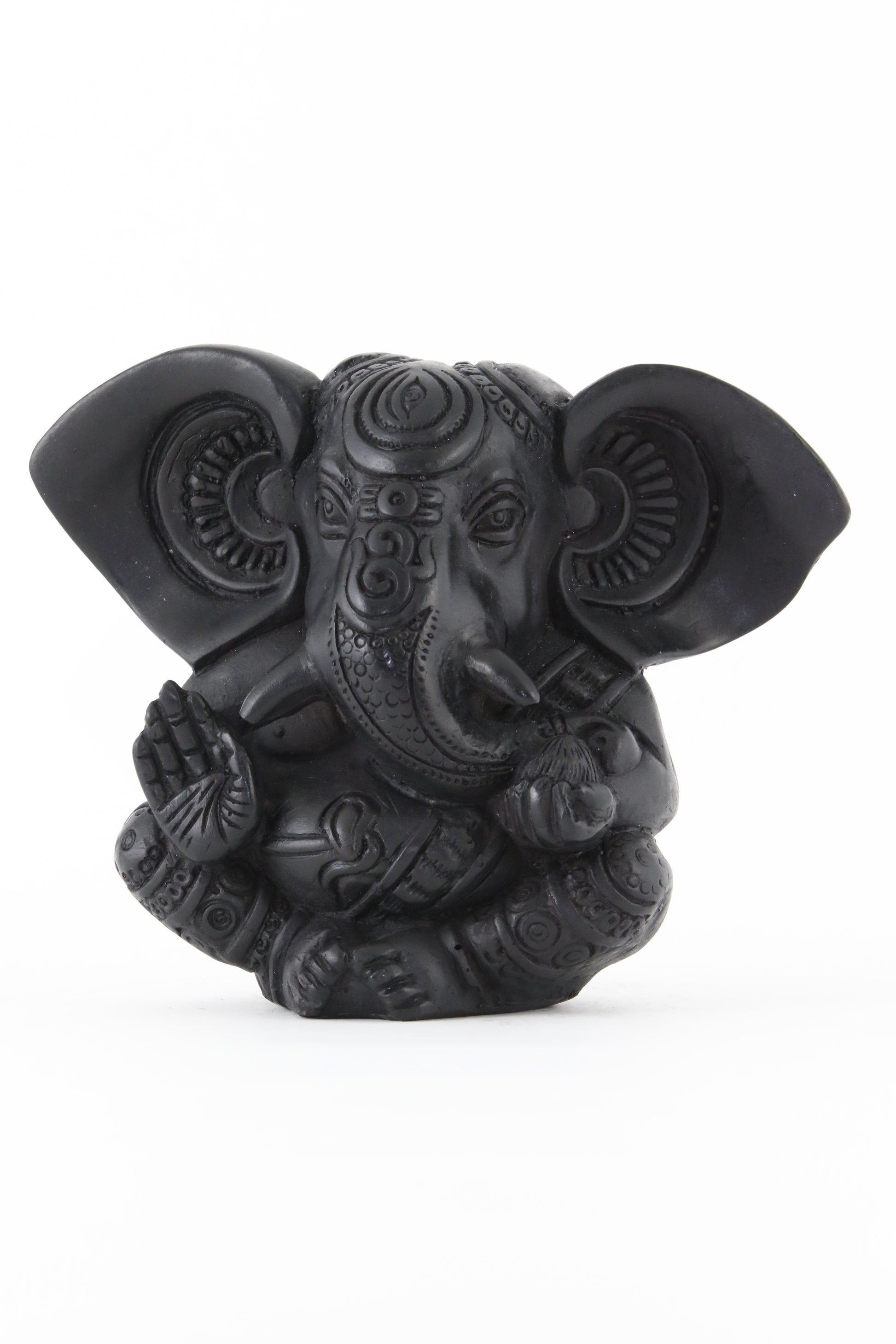 GANESHA BIG EAR  STATUE DARK LARGE SIZE SIDE VIEW