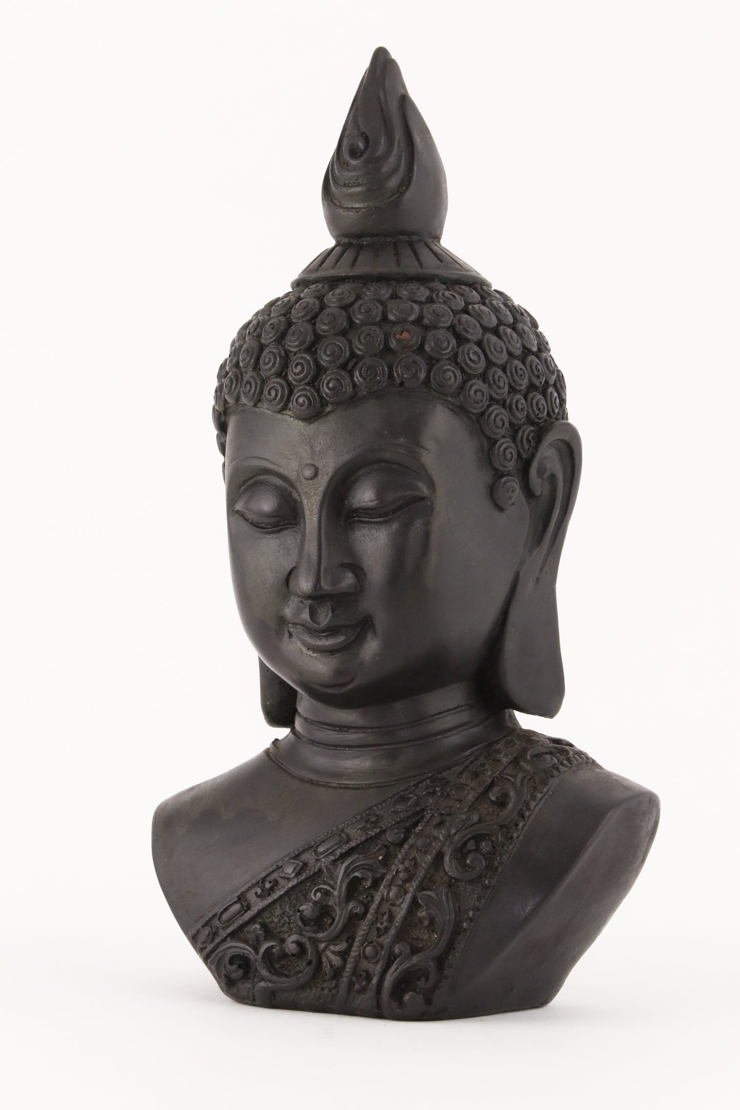 BUDDHA BUST STATUE DARK SIDE VIEW