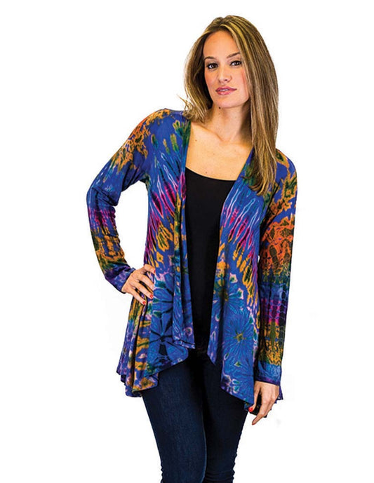 FULL TIE DYE CARDIGAN BLUE