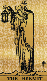 Tarot Black & Gold Edition The Hermit Card