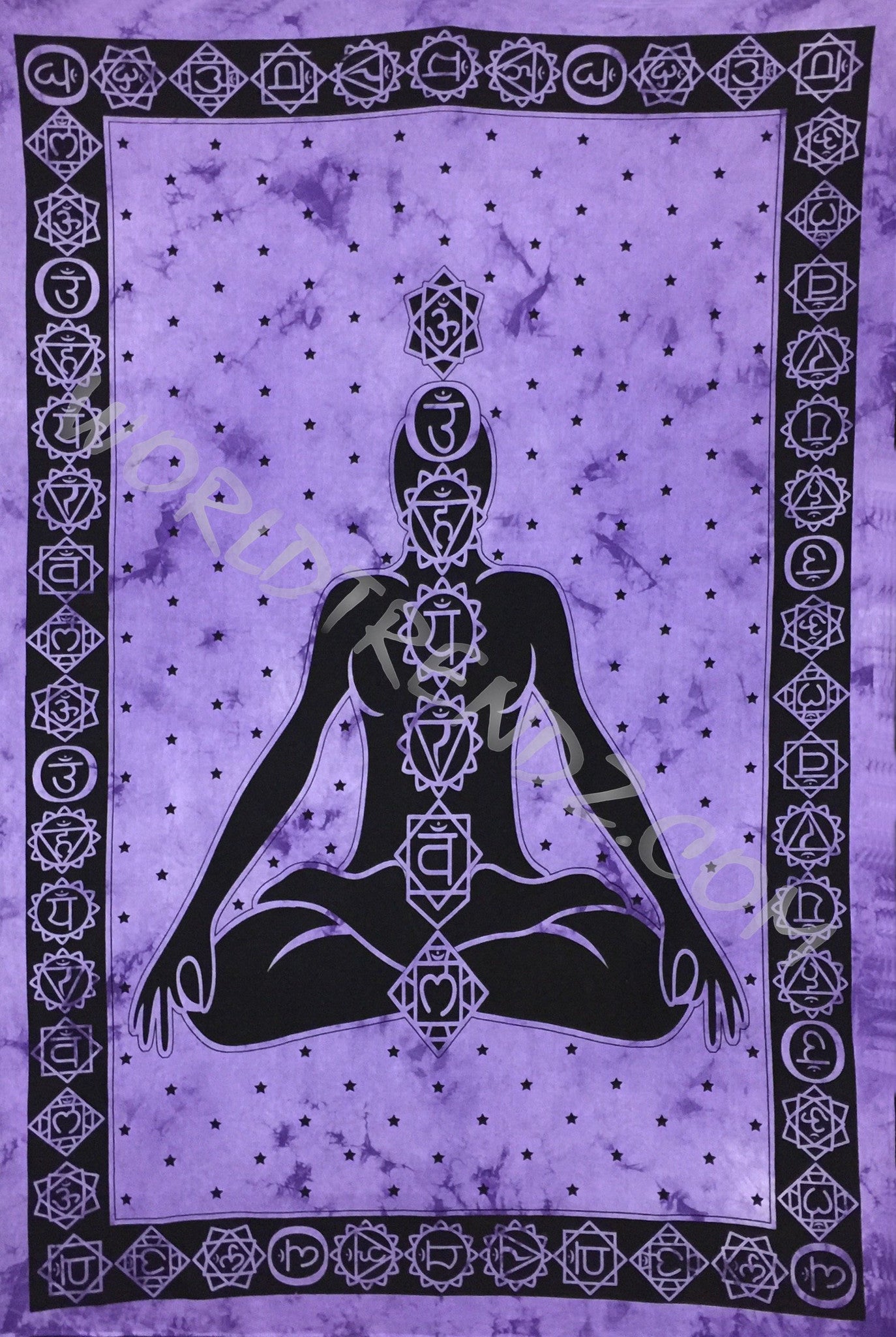 BUDDHA CHAKRA TAPESTRY PURPLE