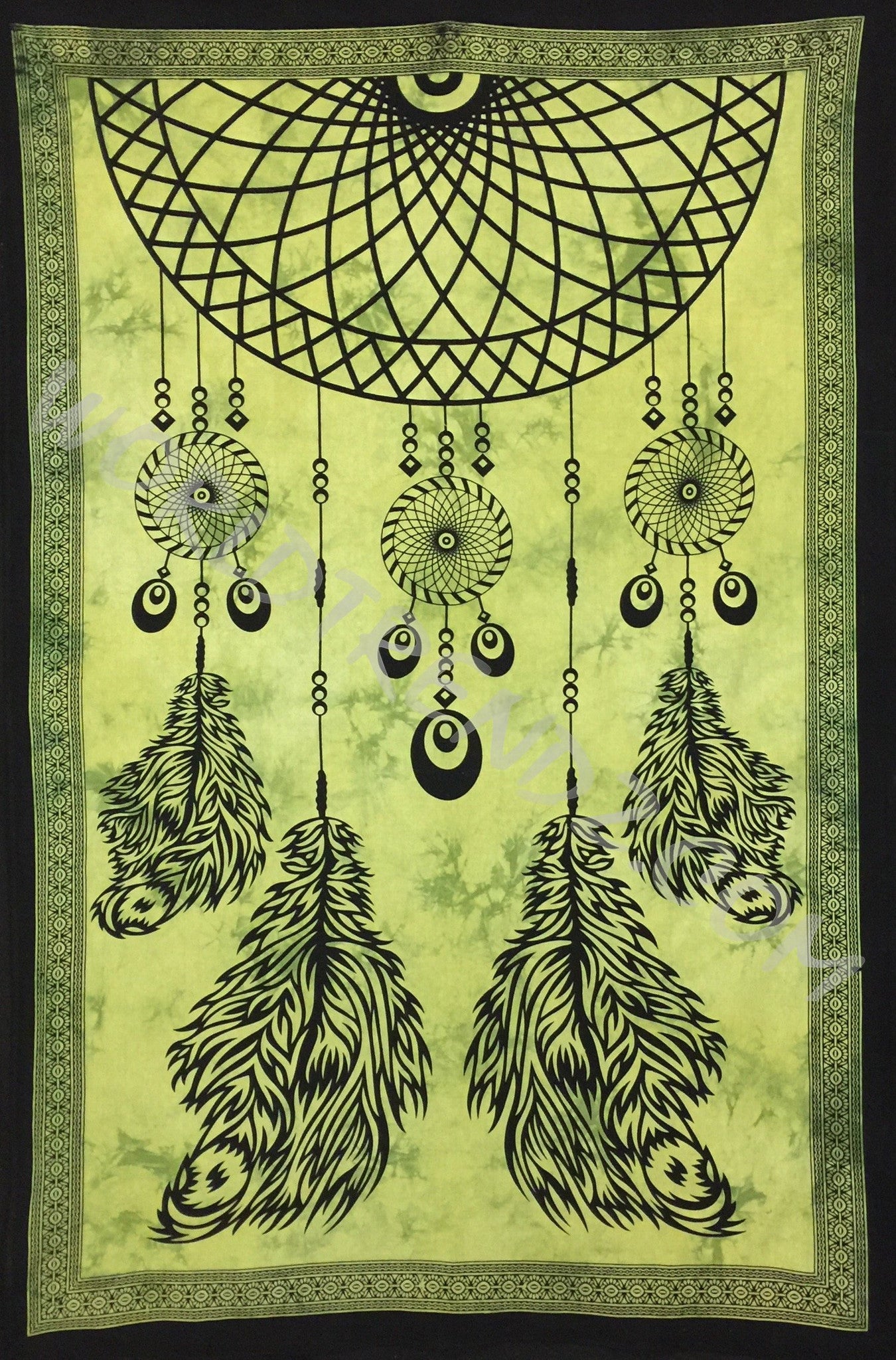 DREAM CATCHER TAPESTRY GREEN