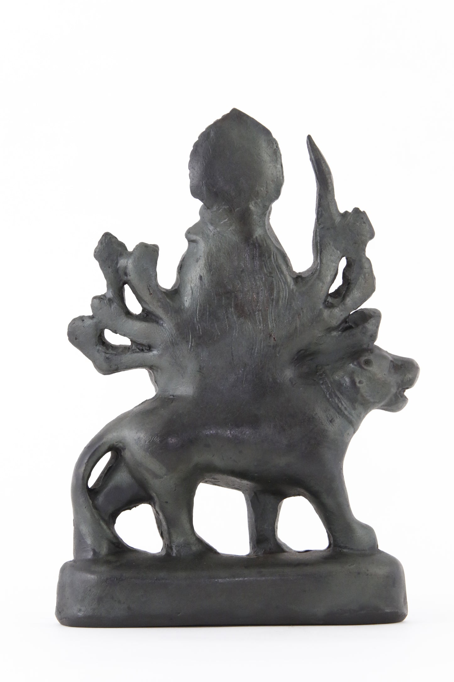GODDESS DURGA STATUE DARK BACK VIEW