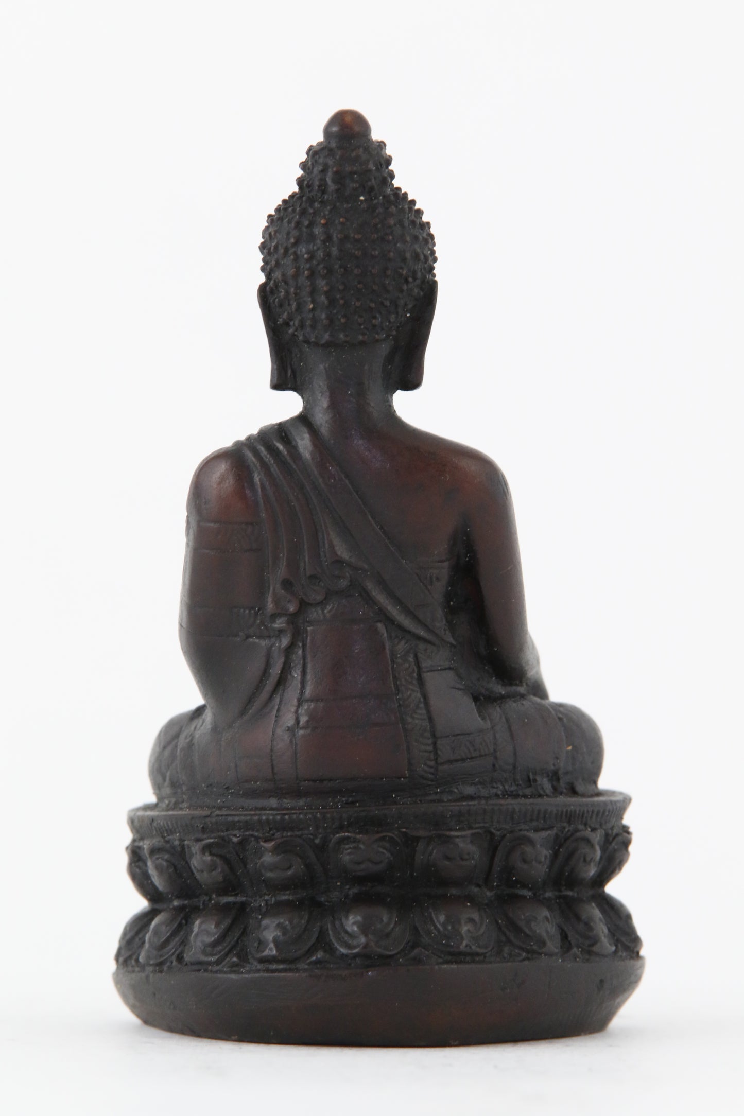 EARTH TOUCHING BUDDHA STATUE DARK SMALL BACK VIEW