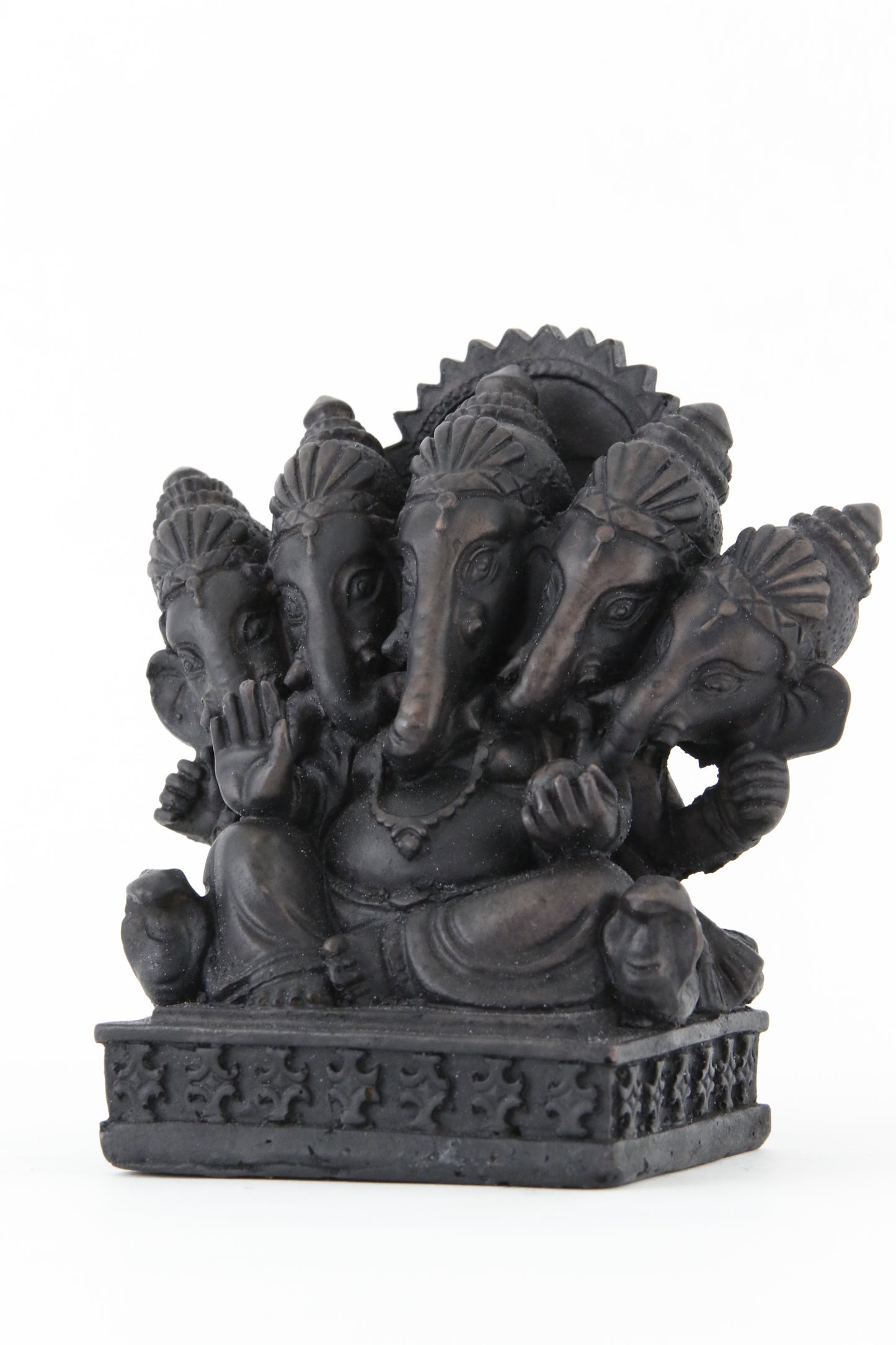 GANESHA MULTI HEAD STATUE DARK SIDE VIEW