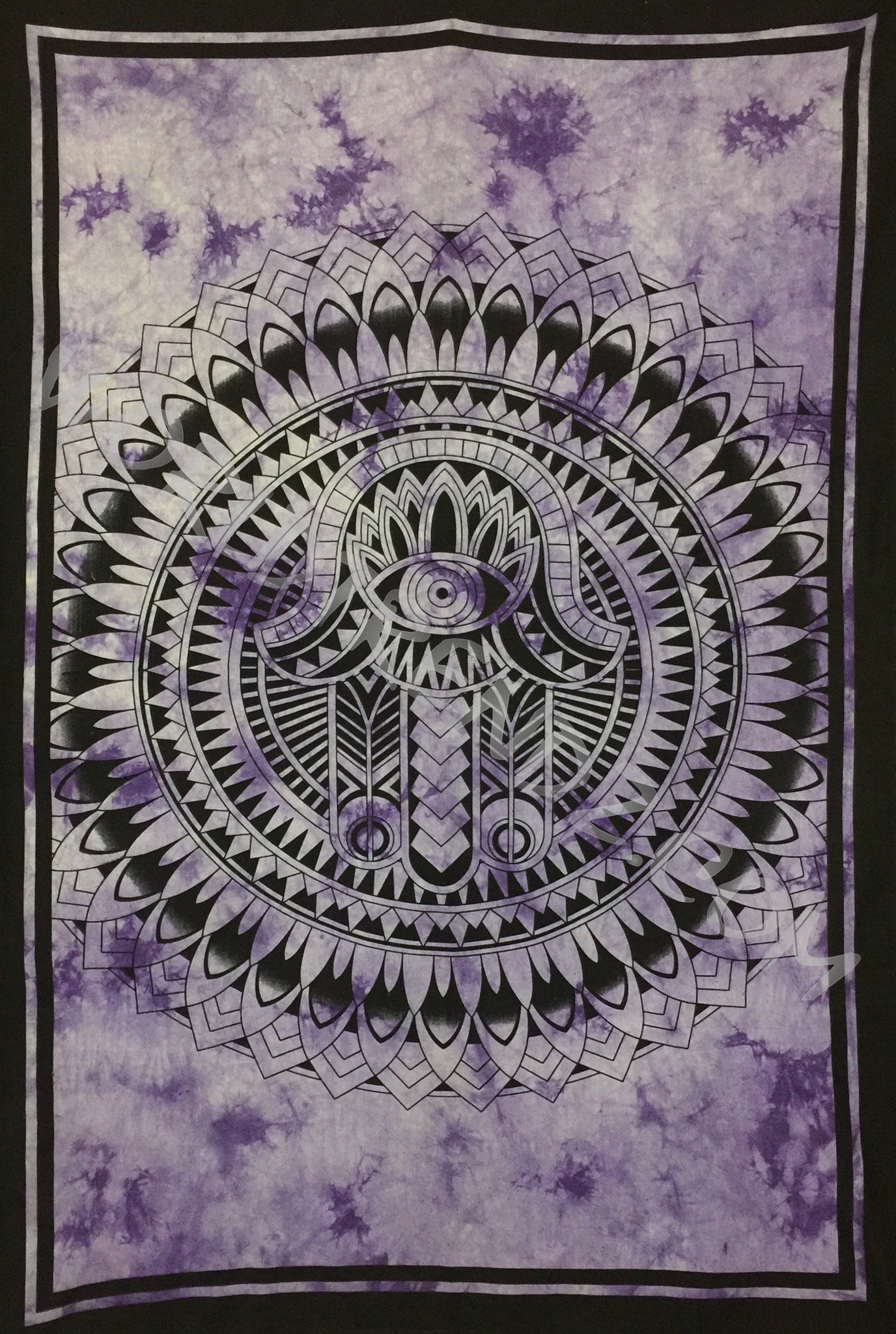 HAMSA HAND TAPESTRY PURPLE