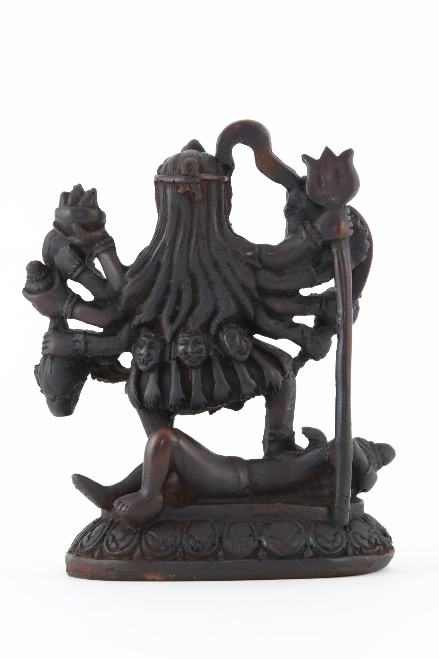 GODDESS KALI DANCING WEAPONS STATUE DARK BACK VIEW