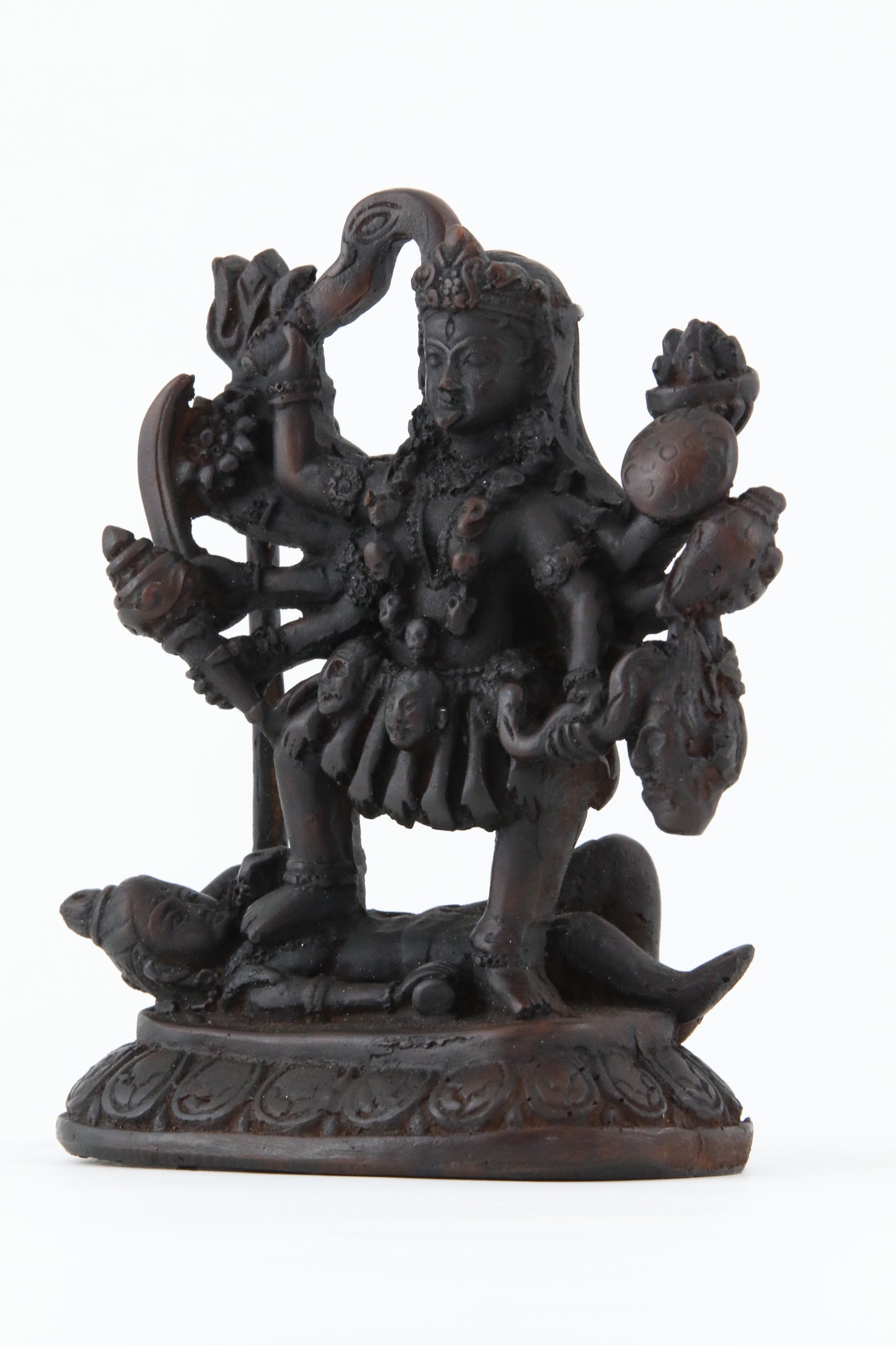 GODDESS KALI DANCING WEAPONS STATUE DARK SIDE VIEW