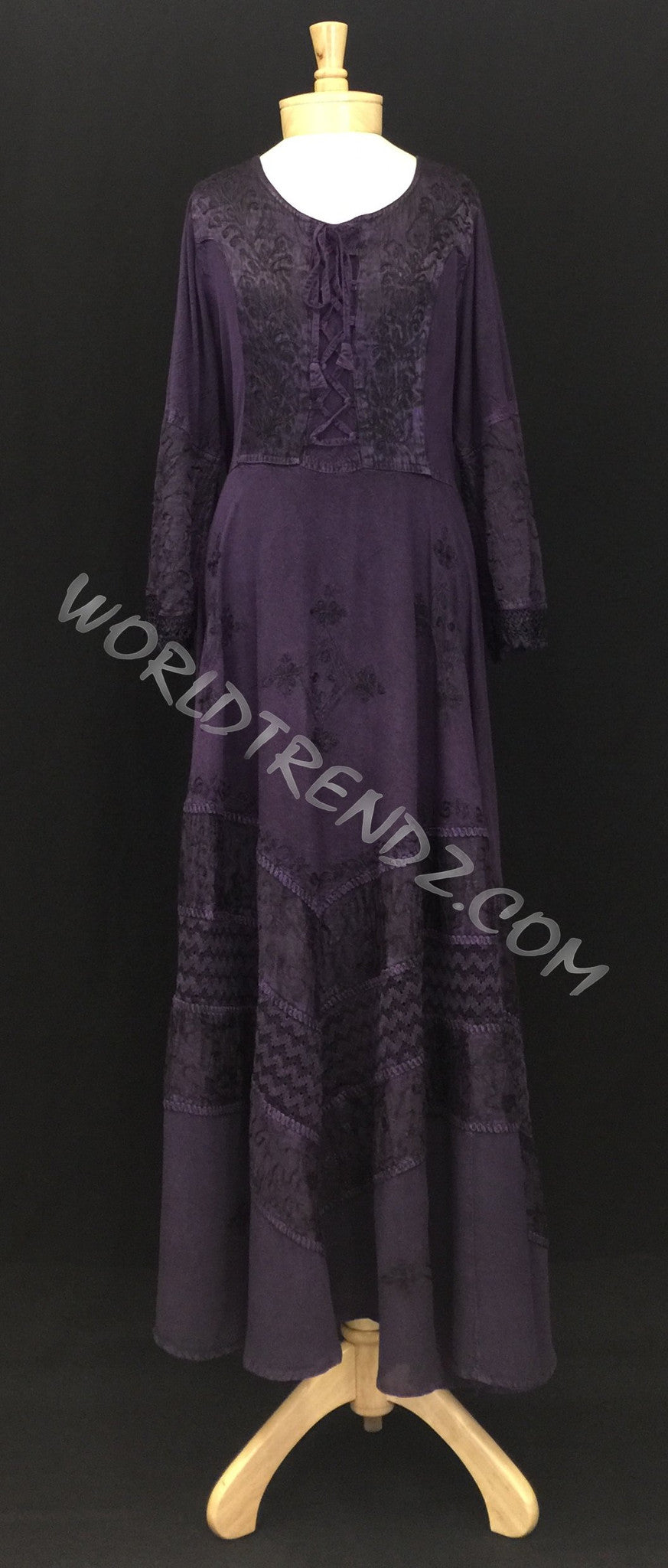 LACE-UP MEDIEVAL DRESS PURPLE