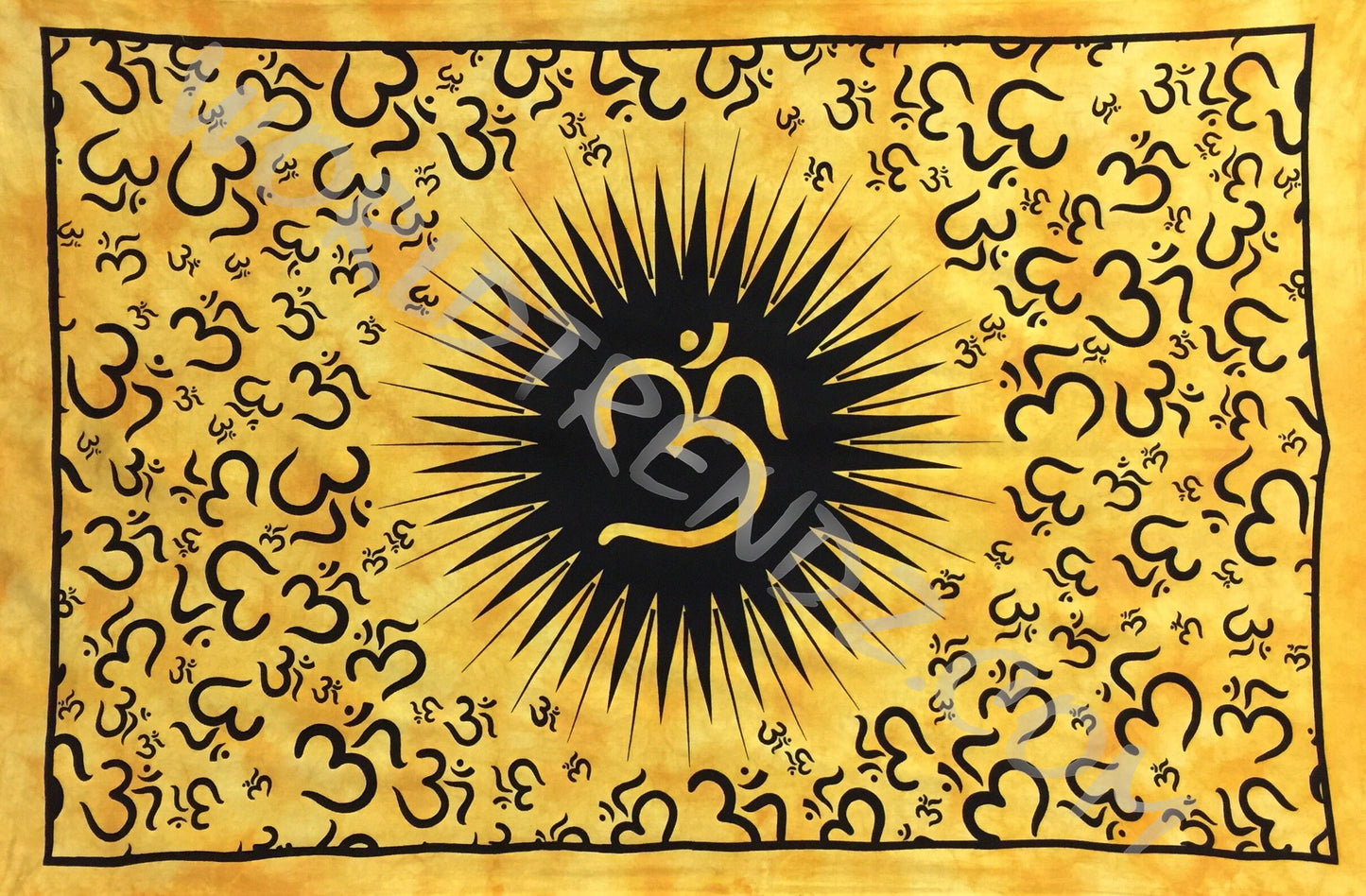 OM SUN TAPESTRY YELLOW