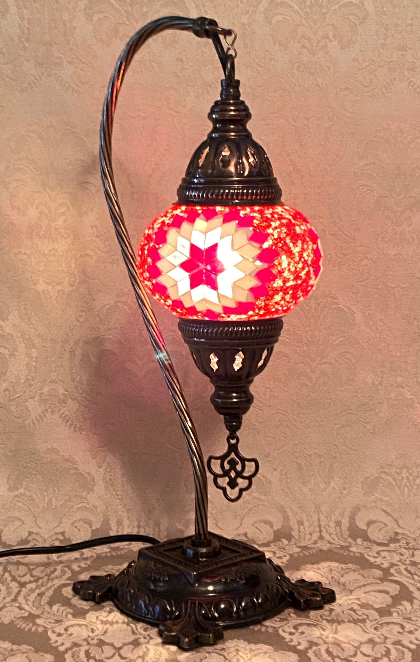 CAMEL NECK TABLE LAMP DB2 ORANGE