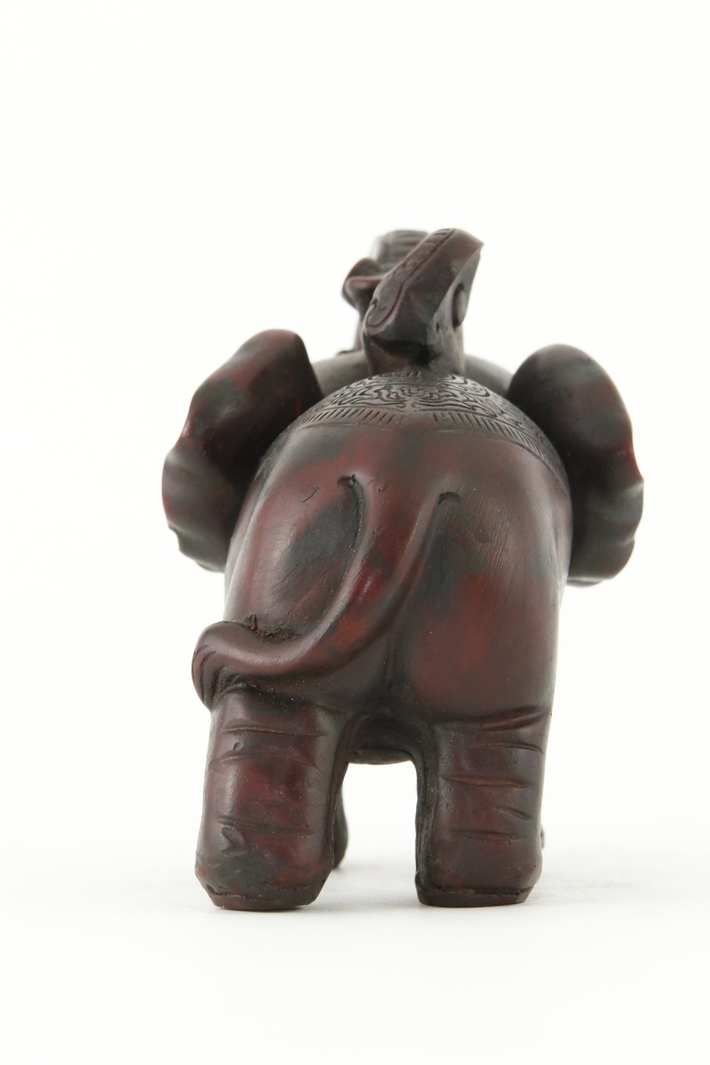 ELEPHANT PARADING STATUE DARK BACK VIEW