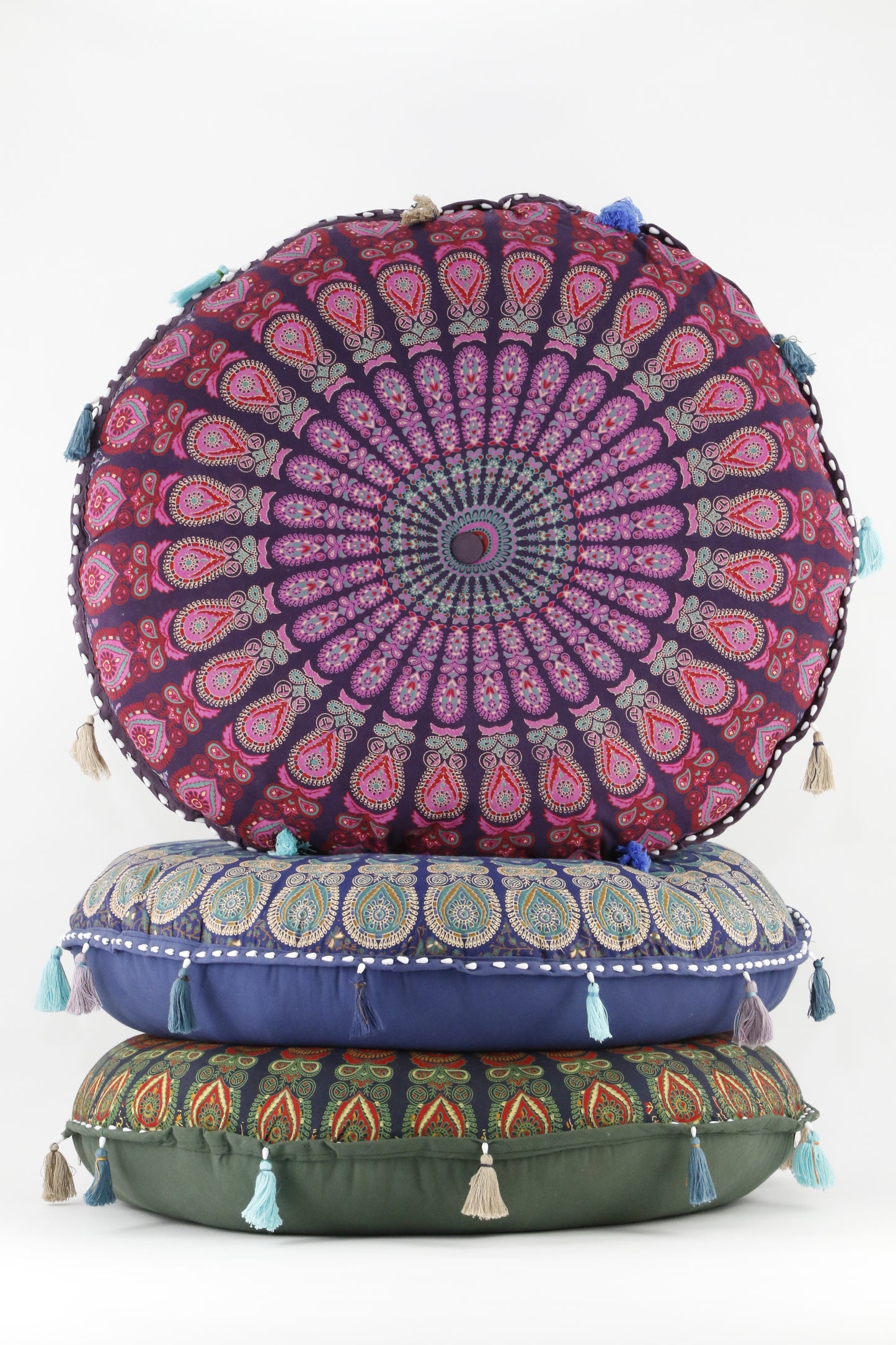 MANDALA MEDITATION PILLOWS THREE STACKED