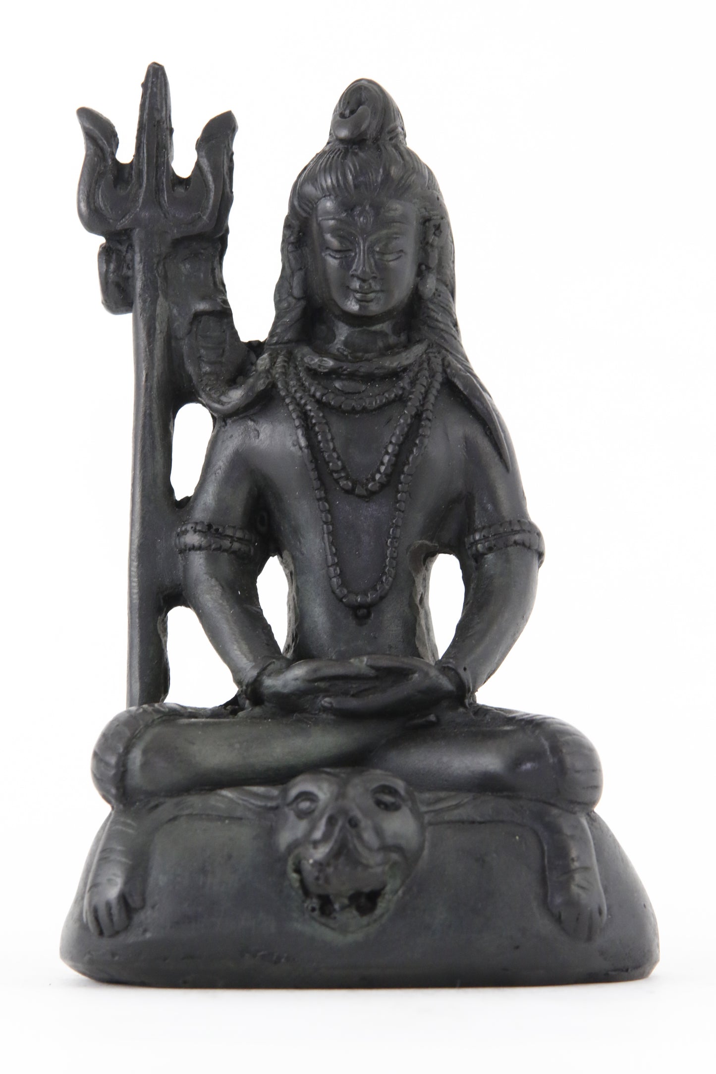 SHIVA TRIDENT STATUE DARK FRONT VIEW