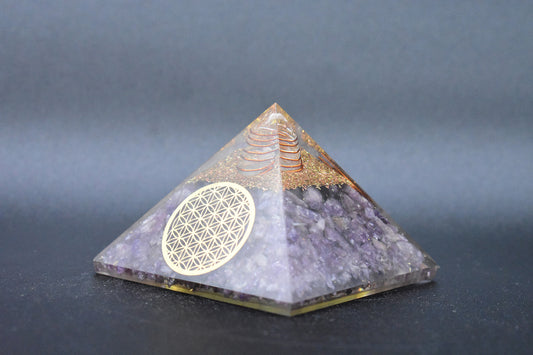Chevron Amethyst Orgone Pyramid